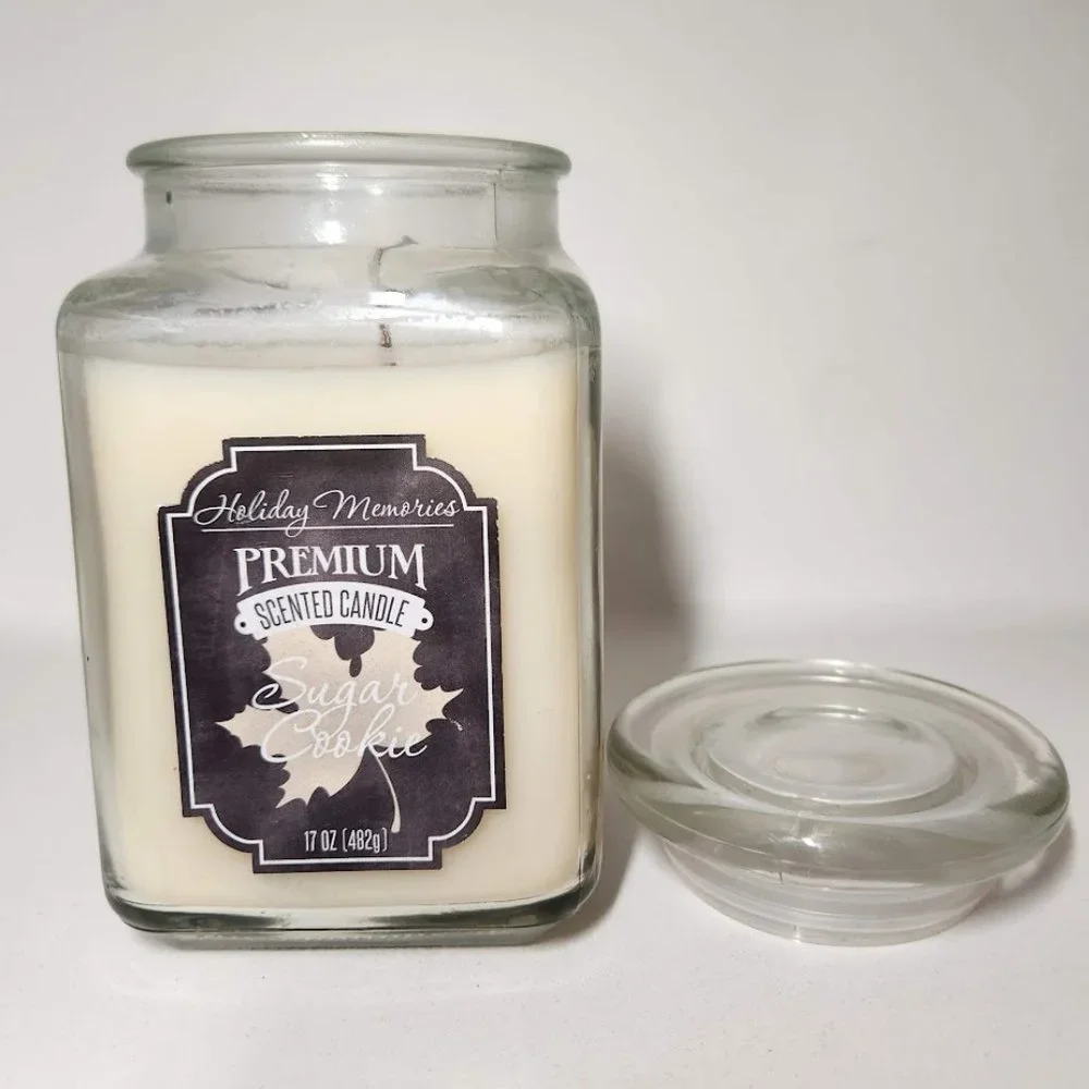 NEW Sugar Cookie Ivory White Candle Glass Jar 12 oz  Easter basket gift stuffer